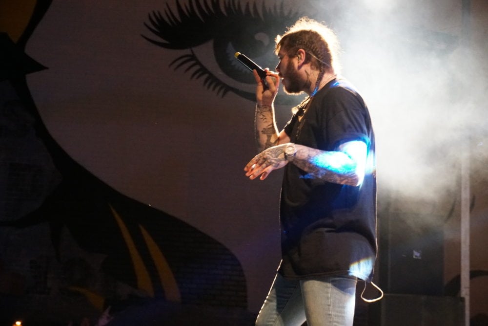 post malone perform white iverson mural fest