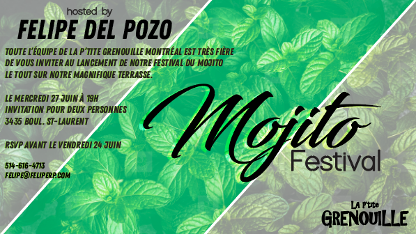 la p'tite grenouille, fresh mojito, montreal events, montreal restaurants