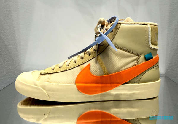 off white nike blazer tan, off white sneakers, nike, sneaker release